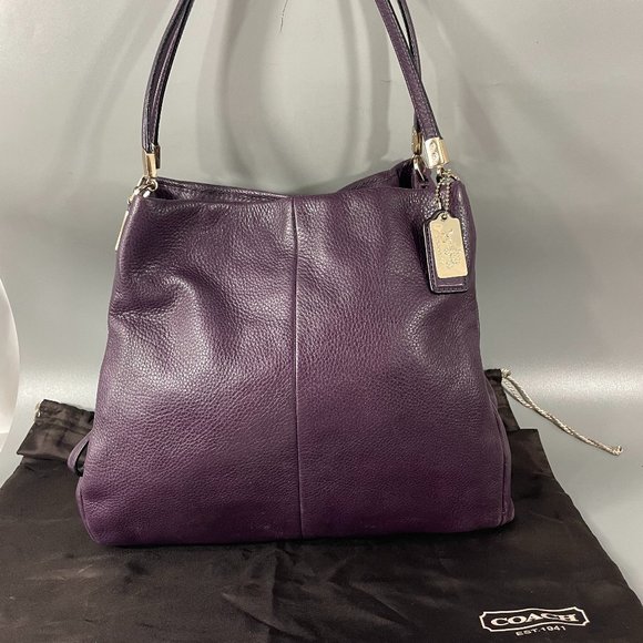 Coach Handbags - Coach #26224 Madison Leather Phoebe Shoulder Bag, Purple